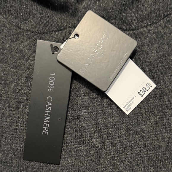 Men's Magaschioni 100% Cashmere Black Sweater with hood.  New with Tags. Size L - Picture 2 of 5